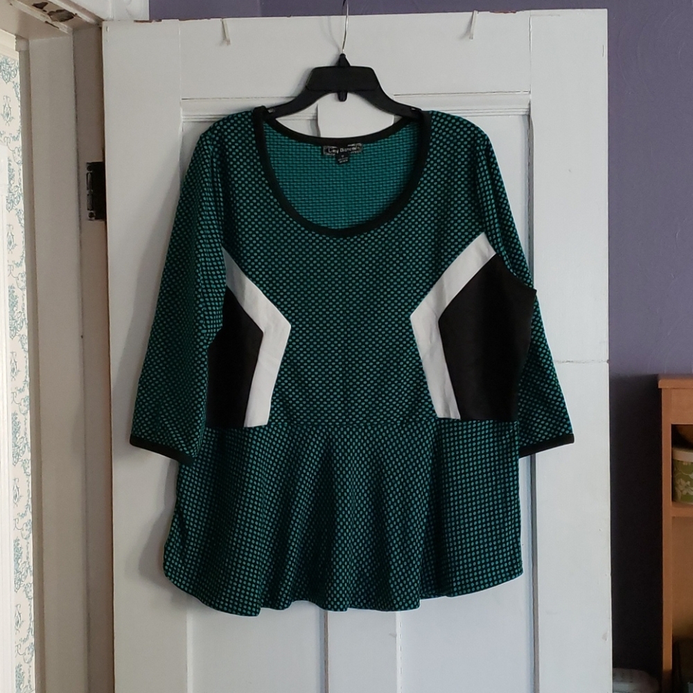 Peplum Teal Blouse